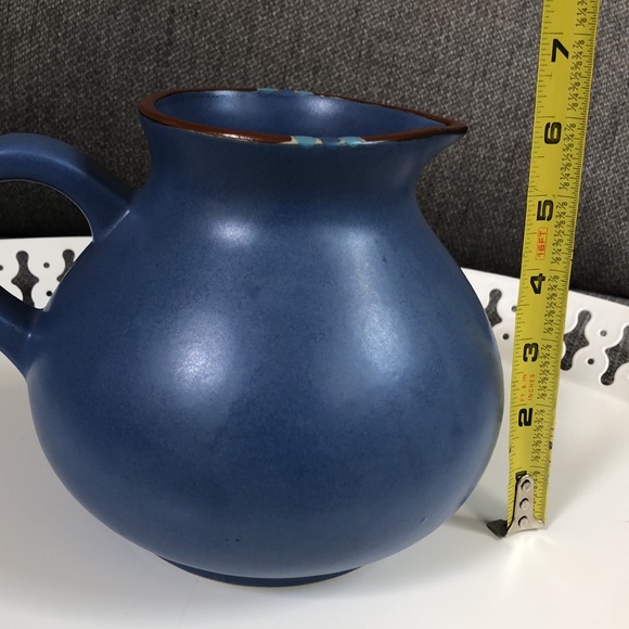 Dansk Mesa southwest blue Portugal pottery pitcher - Picture 7 of 9